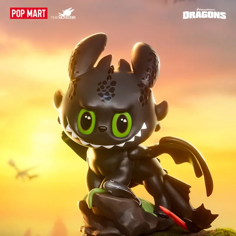 POP MART THE MONSTERS - How to Train Your Dragon 200% Figurine Anime Action Figure Guess Bag Ornament Figurines Home Decor Deskt