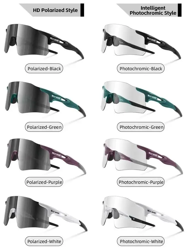 AliExpress West Biking WEST BIKING Cycling Glasses Photochromic/Polarized Sunglasses Unisex Bike Goggles Running Hiking Driving Eyewear Sports Gear