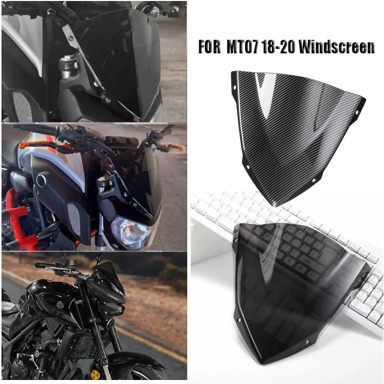 

MT07 MT 07 Wind Screen Shield For Yamaha 2018-2020 2019Motorcycle Windscreen Windshield Deflector Protector Accessories