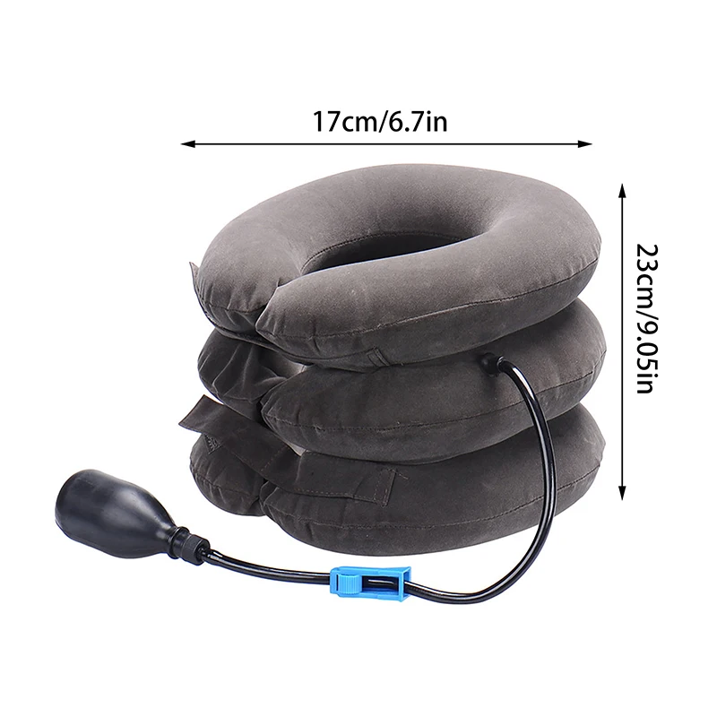مريحة نفخ الهواء الرقبة نقالة عنق الرحم الجر هدفين تدليك الرقبة مكتب للمنزل الإغاثة الضغط