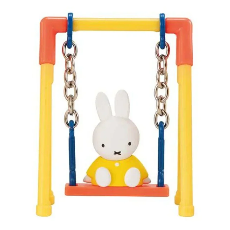 Japanese Genuine Capsule Toy Miffys Rabbit Swing Action Fiugre Miffys Blanc Assembly Model Decoration Toys Collection Kids Gifts