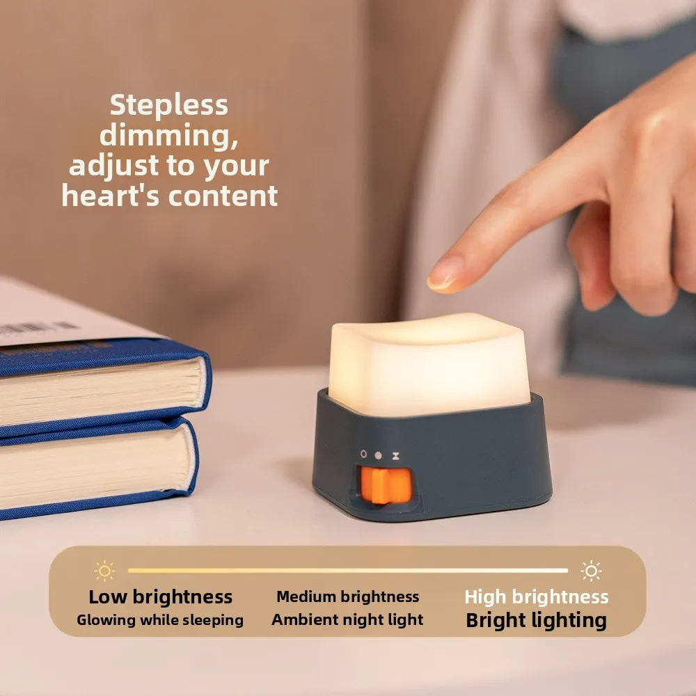 

Перезаряжаемый через USB ночник с кнопкой, милый мультяшный декоративный светильник, минималистичный окружающий орнамент для гостиной, детской спальни