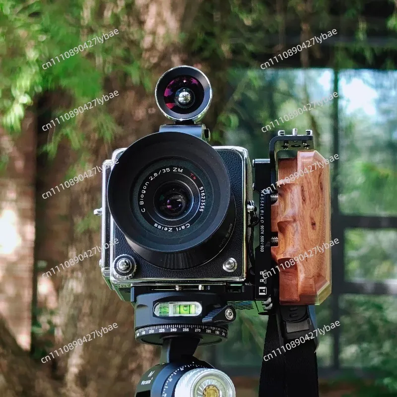 Wooden Grip L-Bracket Plate with Handle for Hasselblad 907X 50C 100C Camera Cage