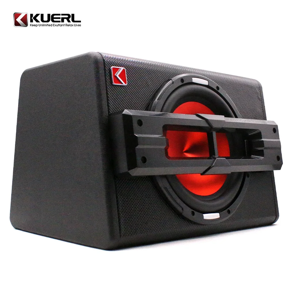 High-Performance 10-Inch Portable Car Subwoofer Active Audio Trapezoid Speaker 1200W RMS Power 12V DC 100DB Sensitivity Single