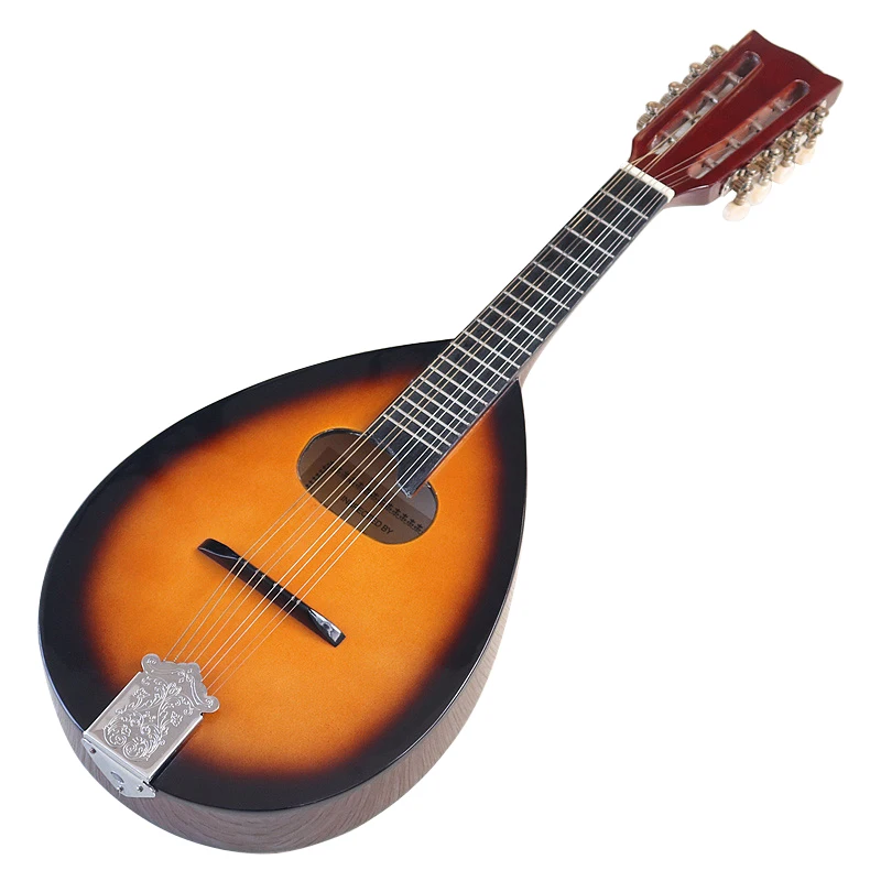 Sunburst 8 Strings Mandolin Guitar Classical Melodic Instrument A Style Mandolin For Beginners Adults With Bag