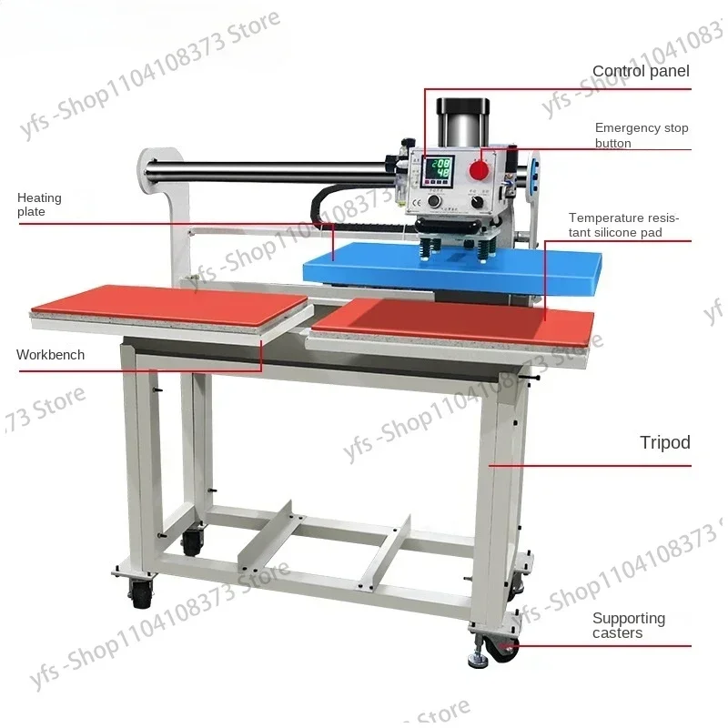 Full-Automatic Slide-up Double-Station Air-Operated Heat Press Machine