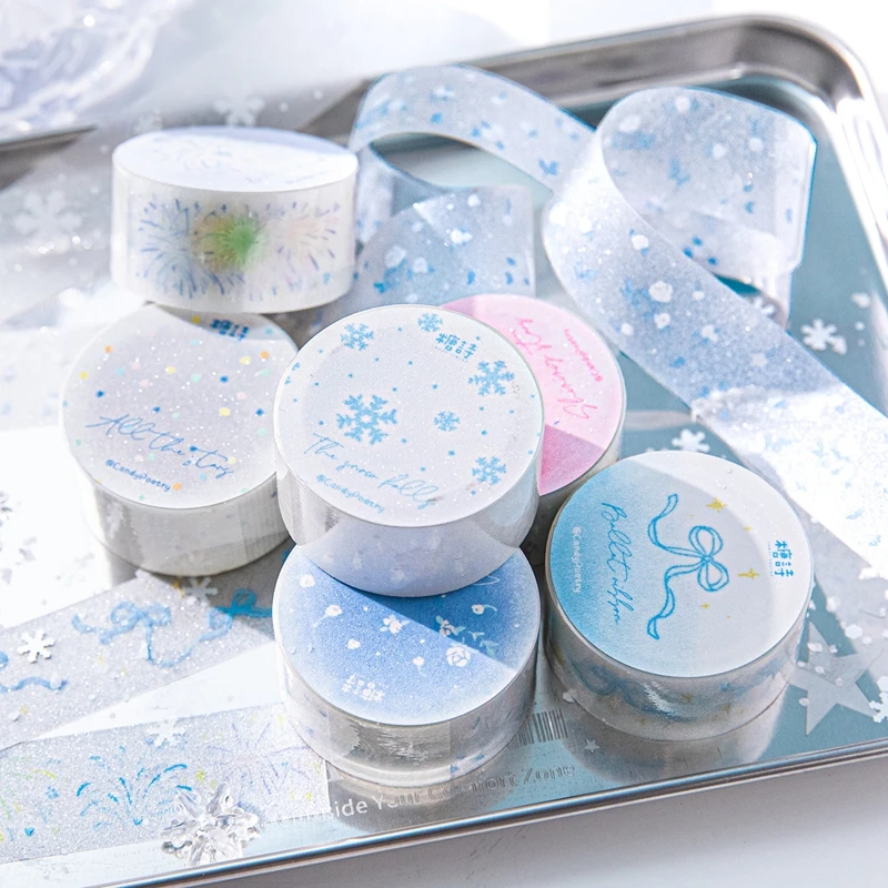 Capture Dream Series Decoration Adhesive Tape Ins Cute Snowflakes Firework  Journal Collage DIY Material Sticker Scrapbook Tapes