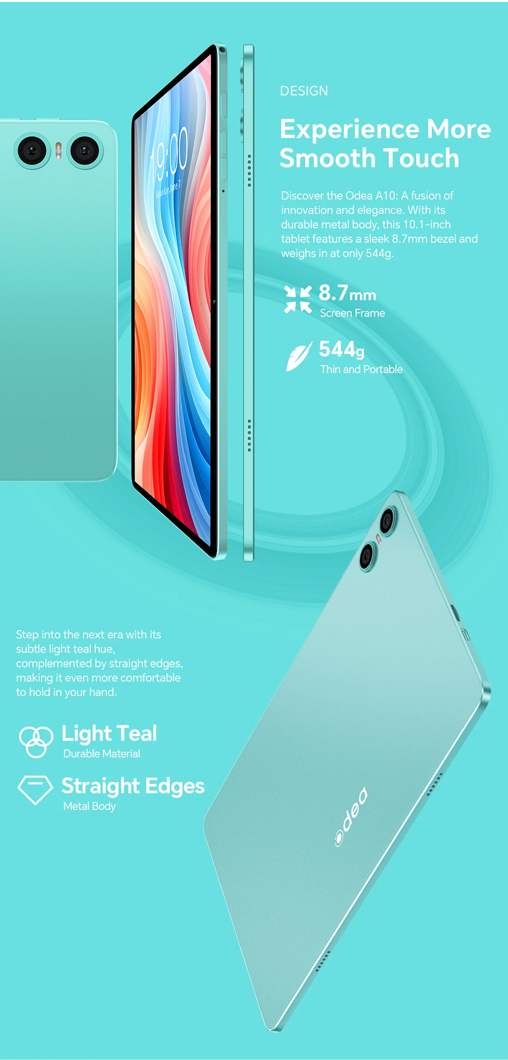 Teclast ODEA A10 Tablet for children, Widevine L1, 10.1 inches, 12GB(4GB+8GB) RAM, 128GB ROM, 8 cores, UNISOC T606, 1280x800, Android 14, Mali-G57, 6000mah, 5MP+2MP, Supports TF up to 1TB, GPS