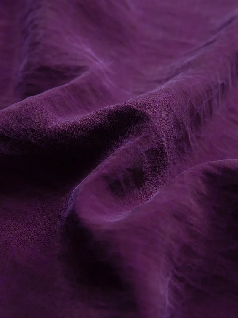 Double Sided 100% Natural Mulberry Silk Gambiered Guangdong Gauze Turtle Cracked Chinese Style V-neck Long Sleeved Dress