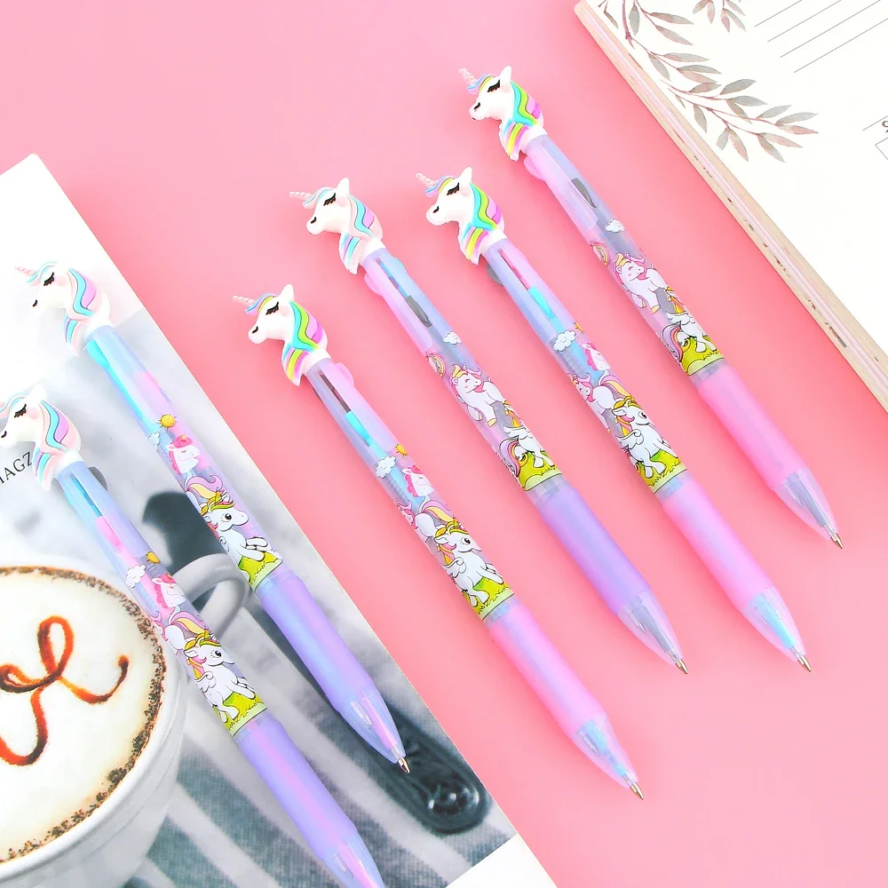 2 Pcs/lot Kawaii Cute Unicorn Cartoon 3 Colors Ballpoint Pen School Office Supply Gift Stationery Kids For Study Birthday Gifts