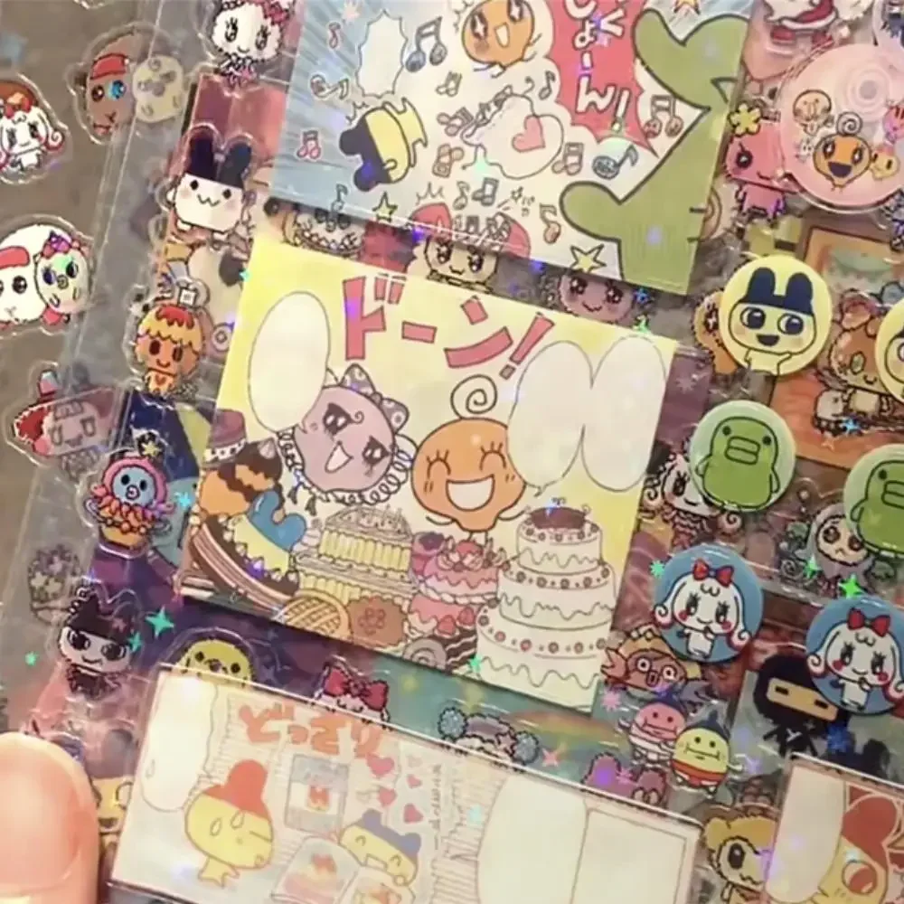 8 قطعة أنيمي ياباني تماغوتشي نمط بكسل الرسم البياني قطع لاصق غشائي سطح المكتب الهاتف قذيفة الديكور حساب اليد لتقوم بها بنفسك ملحق لعبة