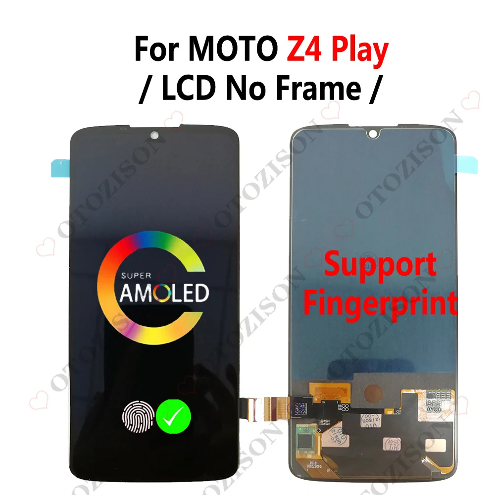 Imagem -02 - Tela Lcd para Motorola Moto z3 z4 z2 Play z Xt1710 Xt1929 Xt1980 Xt1635 Toque Digitalizador Peças de Reposição