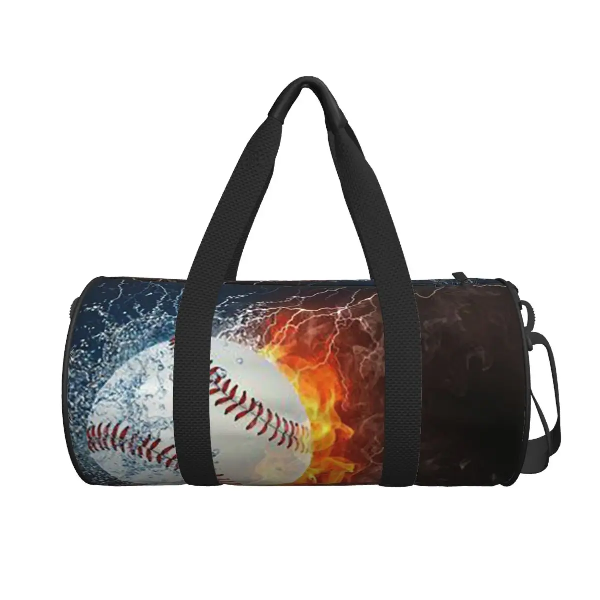 「baseball-in-the-fire-and-water」シリーズ、大容量のジムバッグ、多機能ダッフルバッグ、旅行用バッグ、ハンドバッグ、フィットネスバッグ。