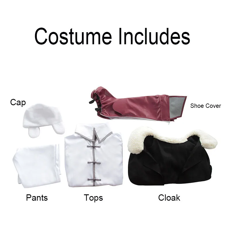 Anime Bungou Stray Dogs 3. Staffel Cosplay Kostüm Fyodor D Kostüm Weiße Uniformen mit Umhang für Männer Cosplay Kostüm Hut