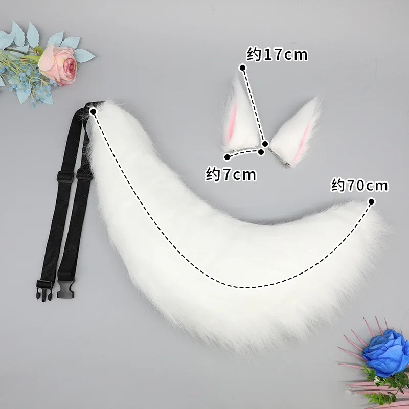 Anime COS chat queue de renard en peluche Cosplay Costumes grandes queues chien queue en fourrure jeu de rôle accessoires de spectacle de fête queue de fourrure pour les femmes