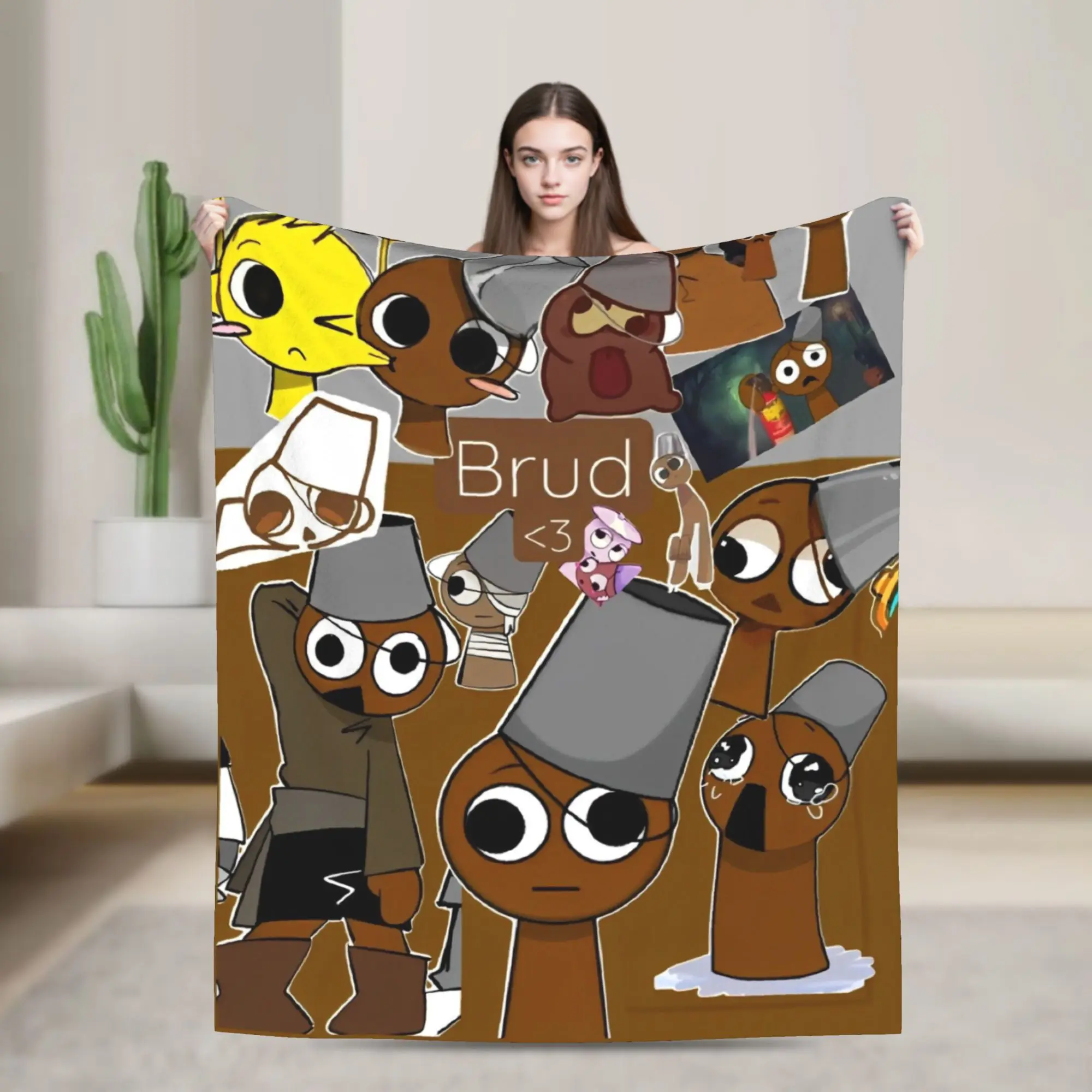 

Одеяло Sprunki Incredibox, фланелевые одеяла с принтом для путешествий в самолете, ультра-мягкое теплое покрывало,