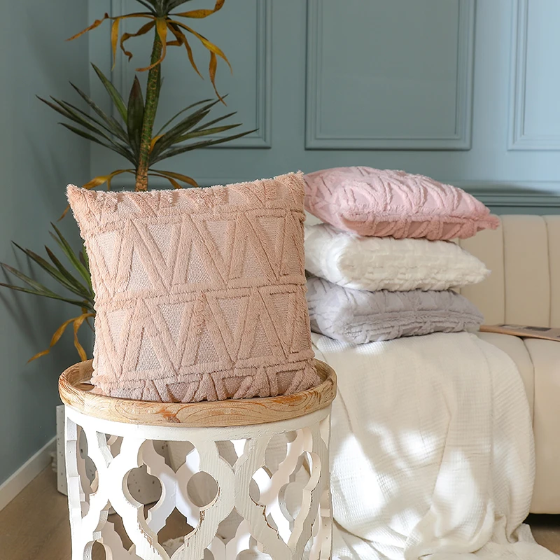

CANIRICA Plush Cushion Cover Decorative Furniture Multi-size Customizable Sofa Pillow Cover Super Soft Comfortable Pillow Cover