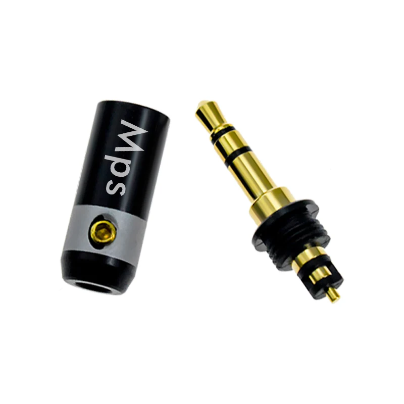 HiFi MPS Eagle-4S 3poles 3.5mm Audio 24KGold-Plated headphone plug 3.5 Connectors jack Connector plug jack Stereo Headset 4mm