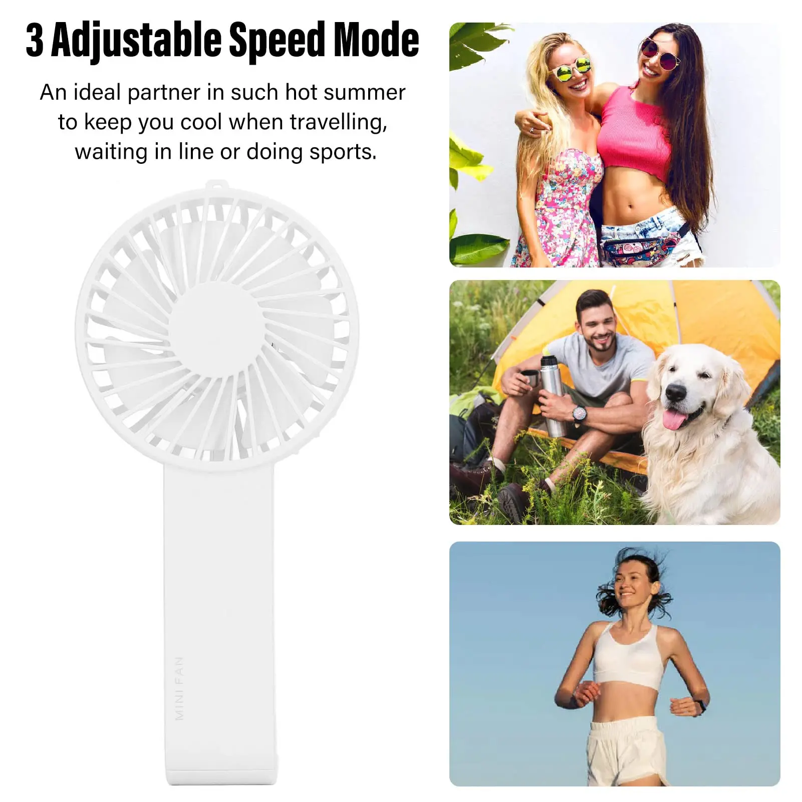 Mini-Hand ventilator faltbare tragbare Lüfter USB wiederauf ladbar für Home-Office-Reisen