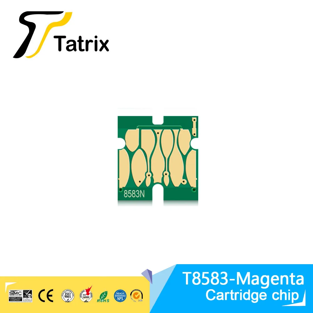 Imagem -03 - Tatrix C13t858100-c13t858400 T8581 Chip T8584 T8581 Cartucho de Tinta Chip para Epson Workforce Enterprise Wf-c20590 C20590 Chips de Impressora