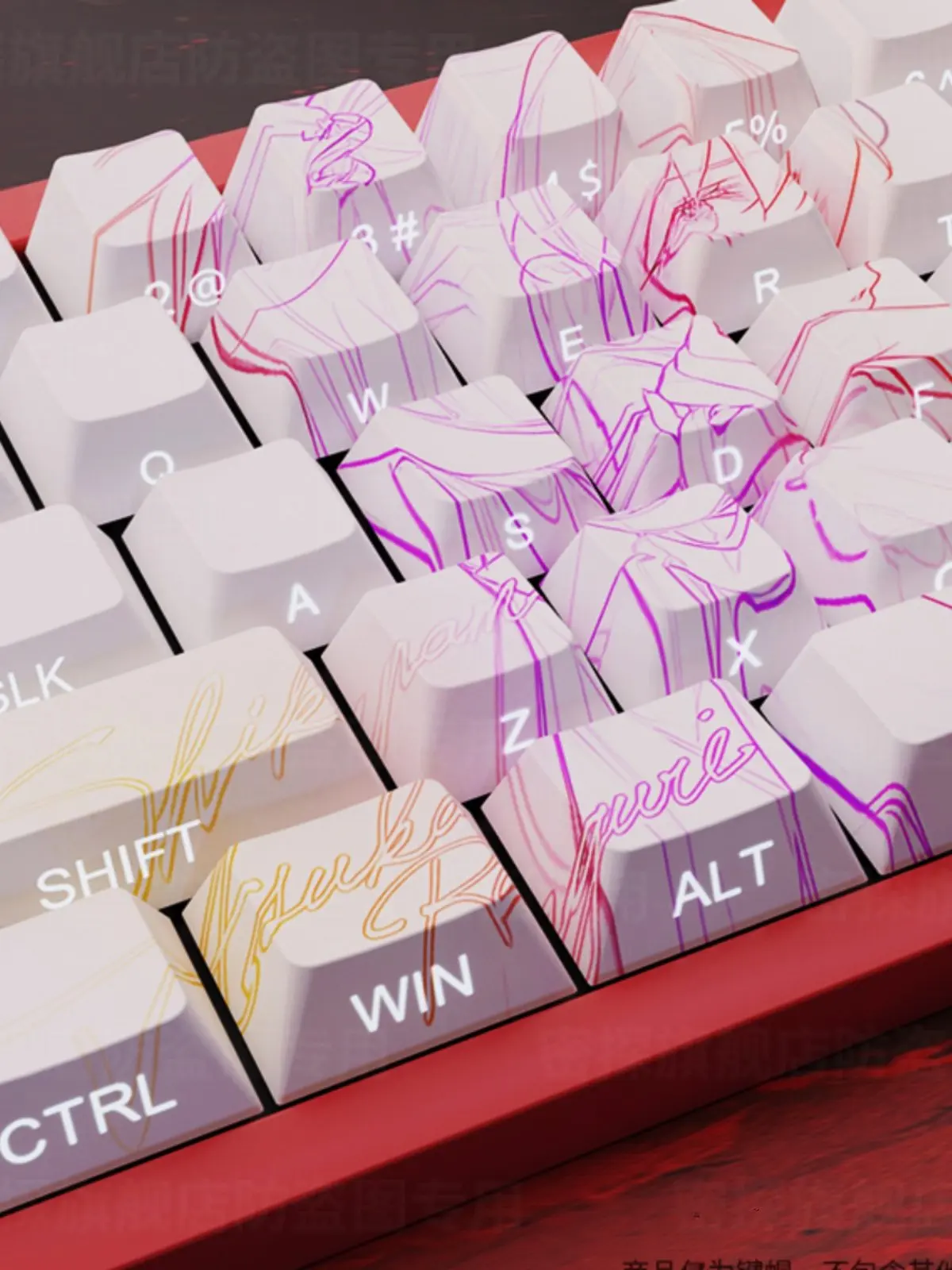 

125 клавиш Ayanami Rei Makinami Mari Illust Keycaps Cherry Side Transmission PBT Sublimation Keycap для механической клавиатуры