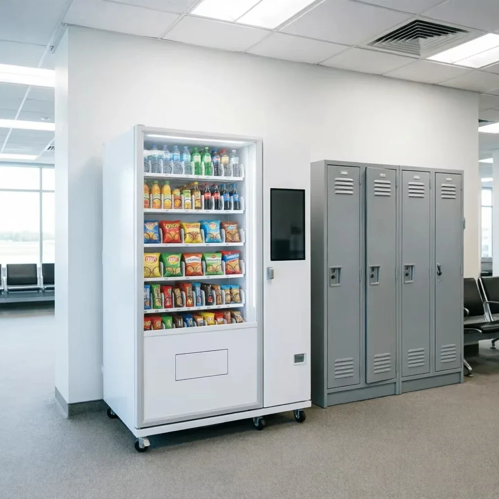 Intelligent Cold Snack Drink Vending Machine Multi‑item Selection 110V for Ferry Terminal with Over‑current Protection Design