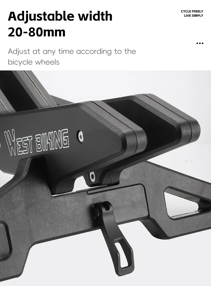 WEST BIKING Verstellbarer Fahrradständer 30-80mm MTB Rennrad Bodenständer Innen-Garagenlagerung Halterung Fahrradzubehör – Detail 5