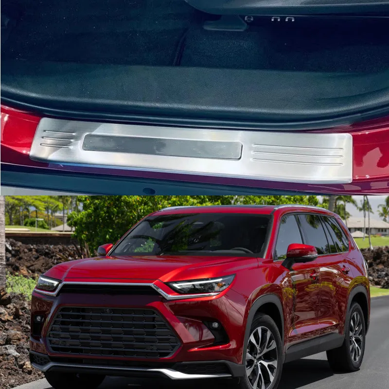 

For Toyota Grand Highlander 2023 2024 2025 Stainless Steel Car Door Sill Scuff Protector Cover Trim Stickers Styling Accessories