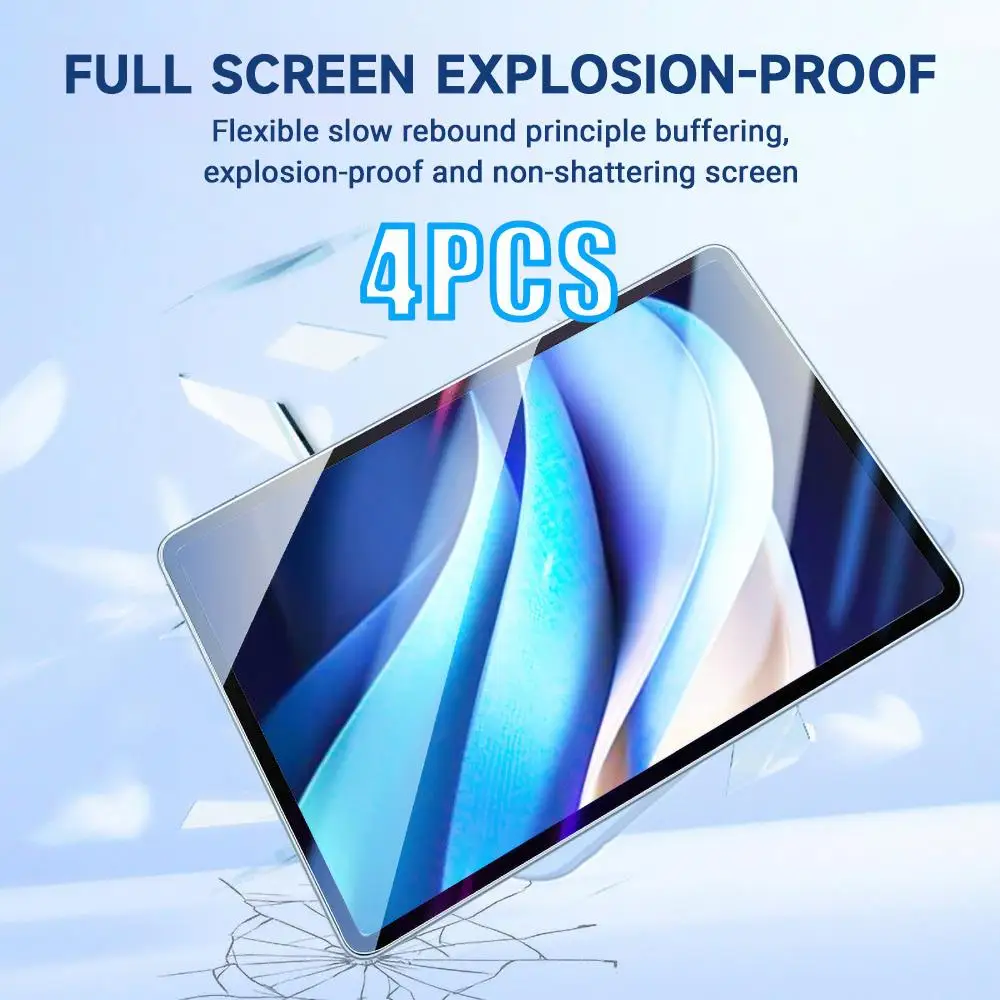 4pcs Full Screen Hydrogel Film for Apple iPad Air 3 11 13 Mini 6 5 Pro 13 2024 Air 13 2025 Anti-Fingerprint Tablet Hydrogel Film