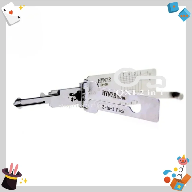 1個入り ガンツア 2 IN 1 HYN11 K5 HYN7R NYN14R/HY15 HY20 HY30 HY16 DW04Rv.2 車の鍵開けツール ピックロックオープニングツール