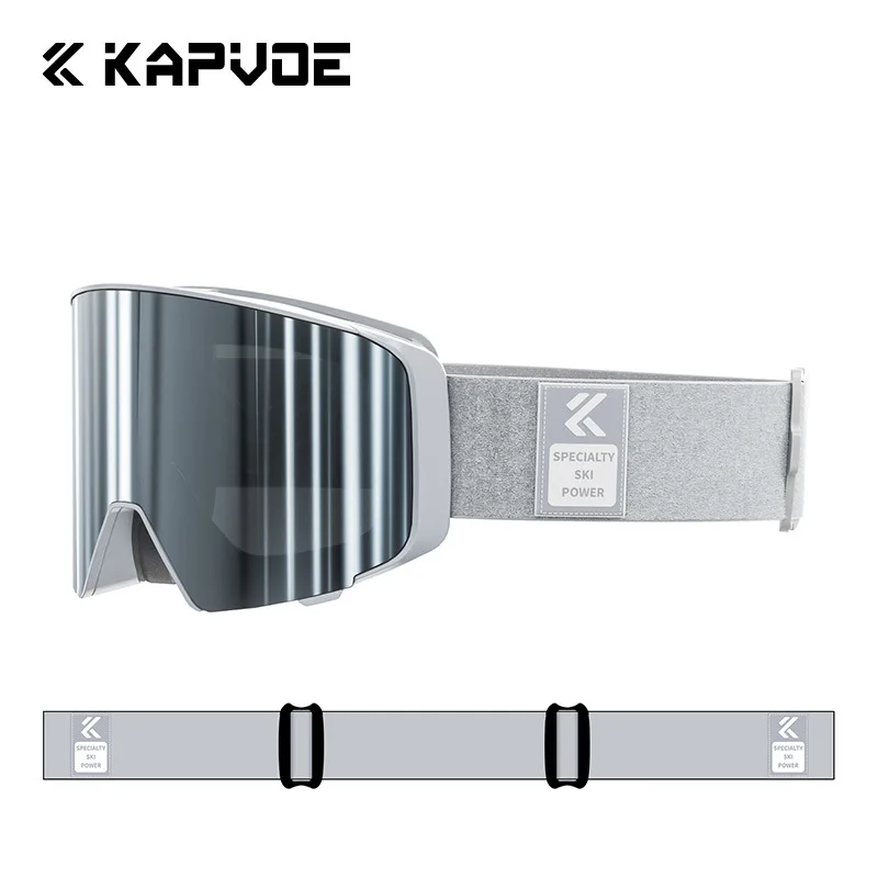 نظارات كابفو للتزلج قابلة للطي ومضادة للضباب وحماية احترافية من الأشعة فوق البنفسجية ومقاومة للرياح