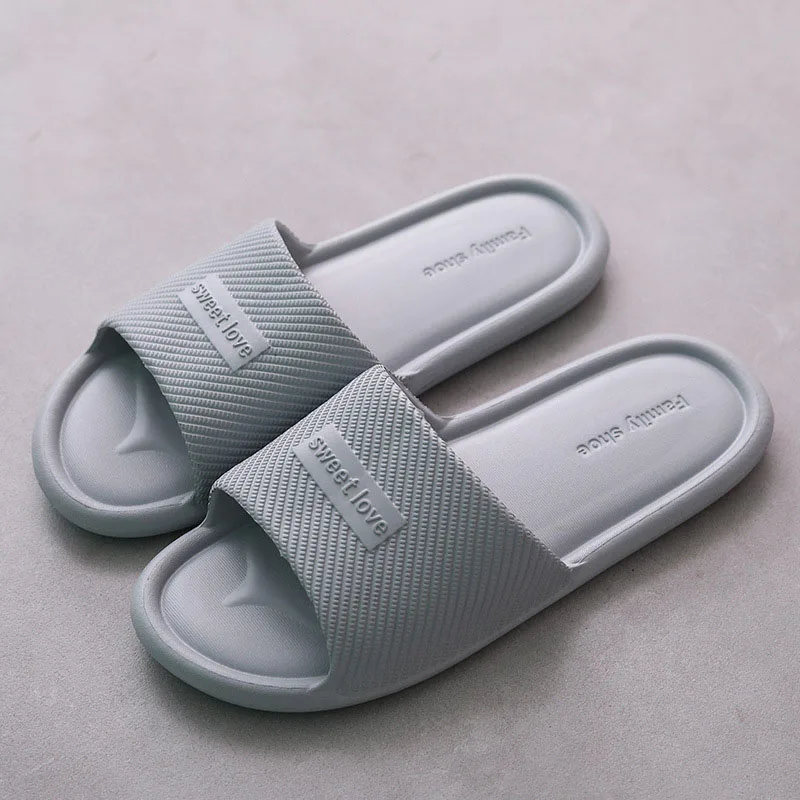 Summer Bathroom Slippers Men Women Non-slip fashion Slides Indoor House EVA Slippers Woman Couples at Home Happy Flops LX021