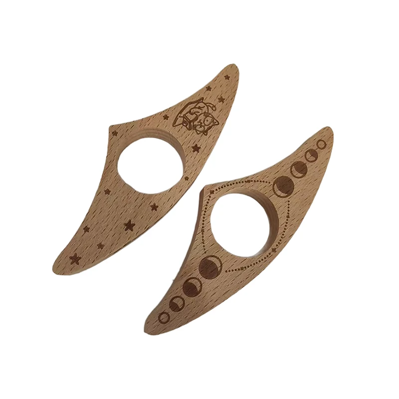 

1pc Wooden Thumb Bookmark Portable One-Handed Finger Page Holder Vintage Reading Press Natural Wood Page Clip For Books Reading