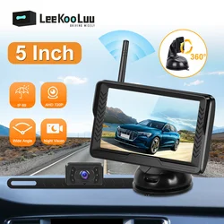LeeKooLuu 5-inch IPS Rearview Monitor Wireless Car Rear View Camera Reversing Parking System Waterproof Infrared Night Vision