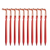 10Pcs/lot 18cm Aluminum Alloy Tent Takes Pegs Heavy Duty Travel Outdoor Camping Accessories Tarp Ultralight Nails Ground Peg