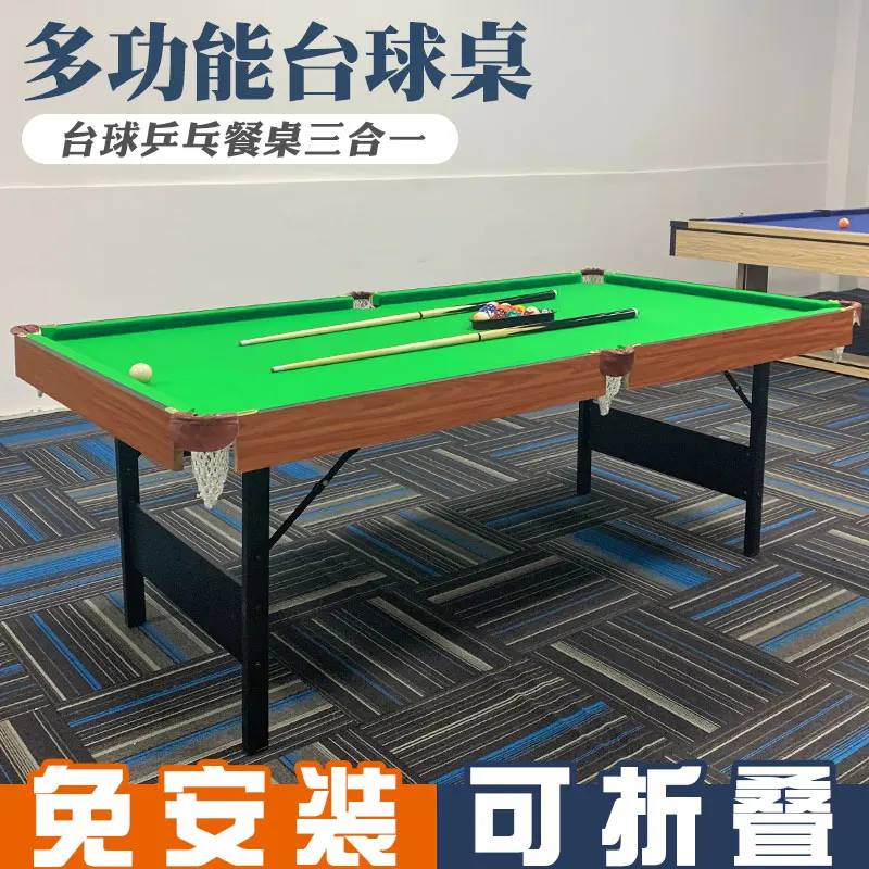 Household foldable billiards table American black eight small billiards table American indoor installation free foldable billiar