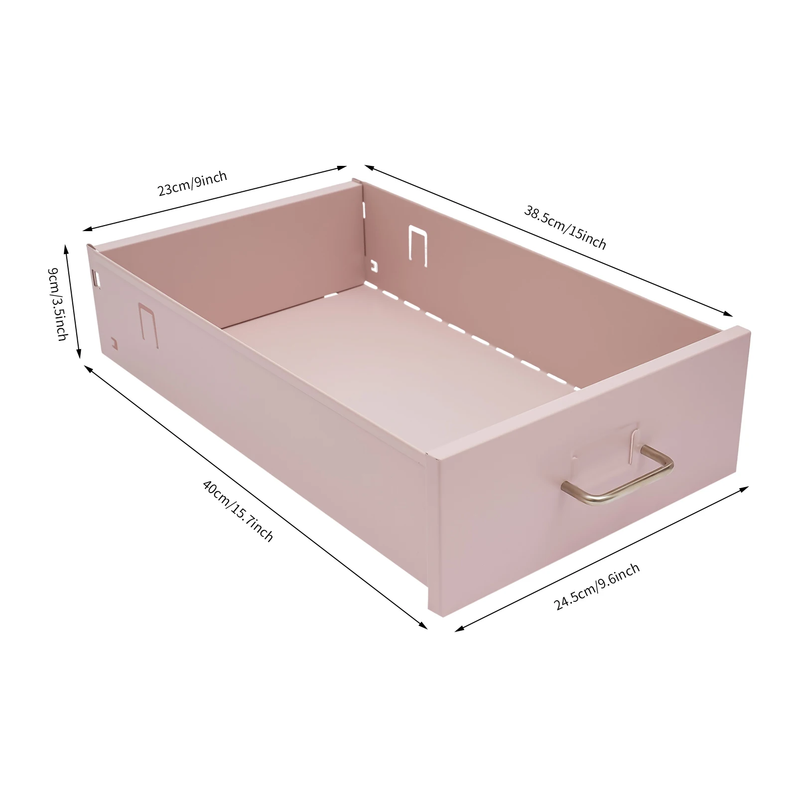 Pink Metal 28*41*46.5cm 3-layer Wheeled File Lock Cabinet Movable Locker Silent Drawer Filing Cabinet