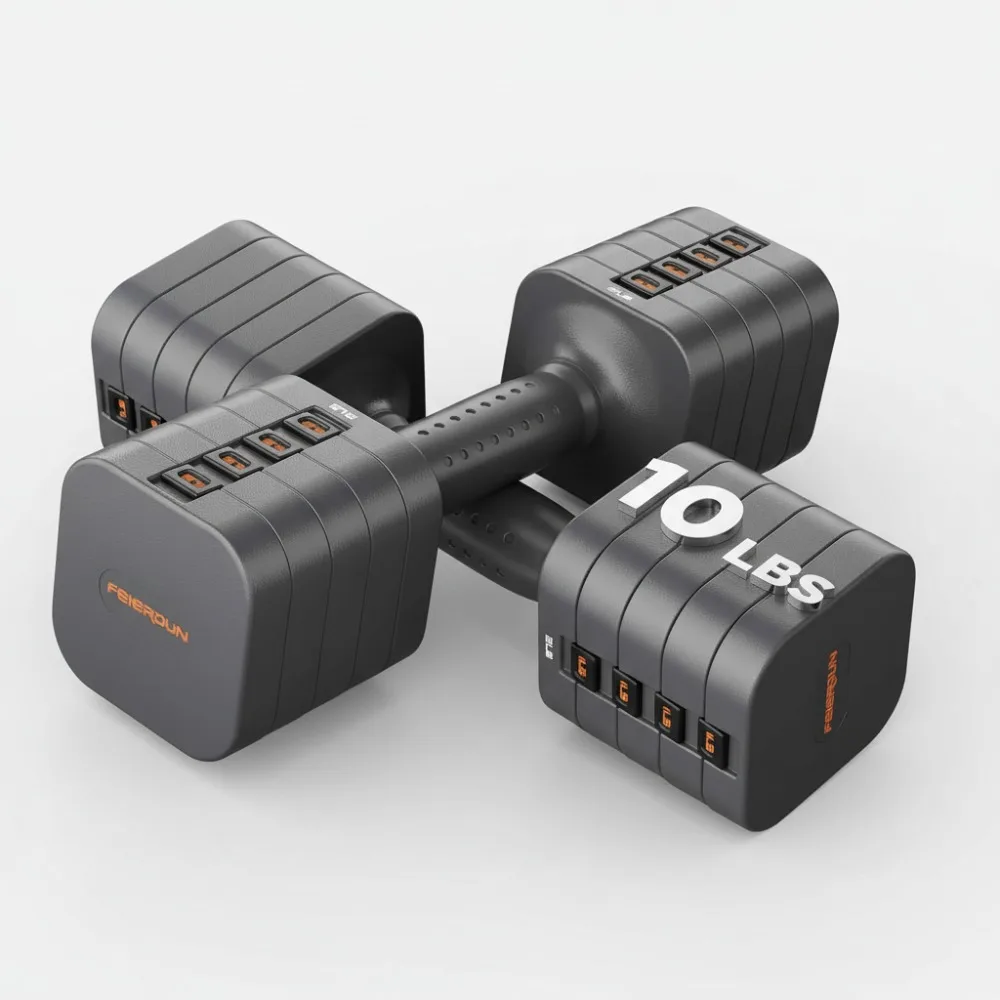 

5-in-1 Adjustable Dumbbell Set of 2, 20LBS/10LBS Hand Weights for Women Home Gym & Outdoor