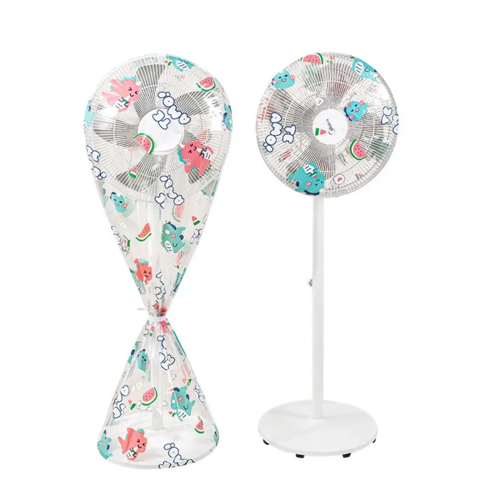 Floor Fan Fan Protective Cover Fully Enclosed Waterproof Electric Fan Dust Cover Printed Pattern Dustproof Dirt-Proof Cover