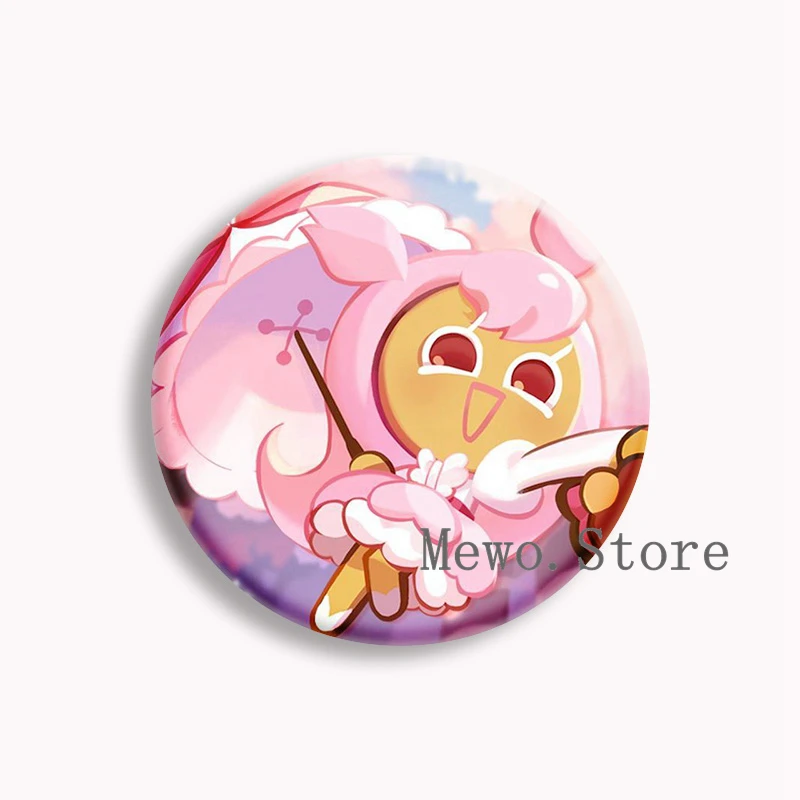 Hot Game Cookie\'s Character Anime Soft Button Pin Ginger Brave Latte Espresso Green Tea Mousse Cookie Brooch Badge Kids Gifts