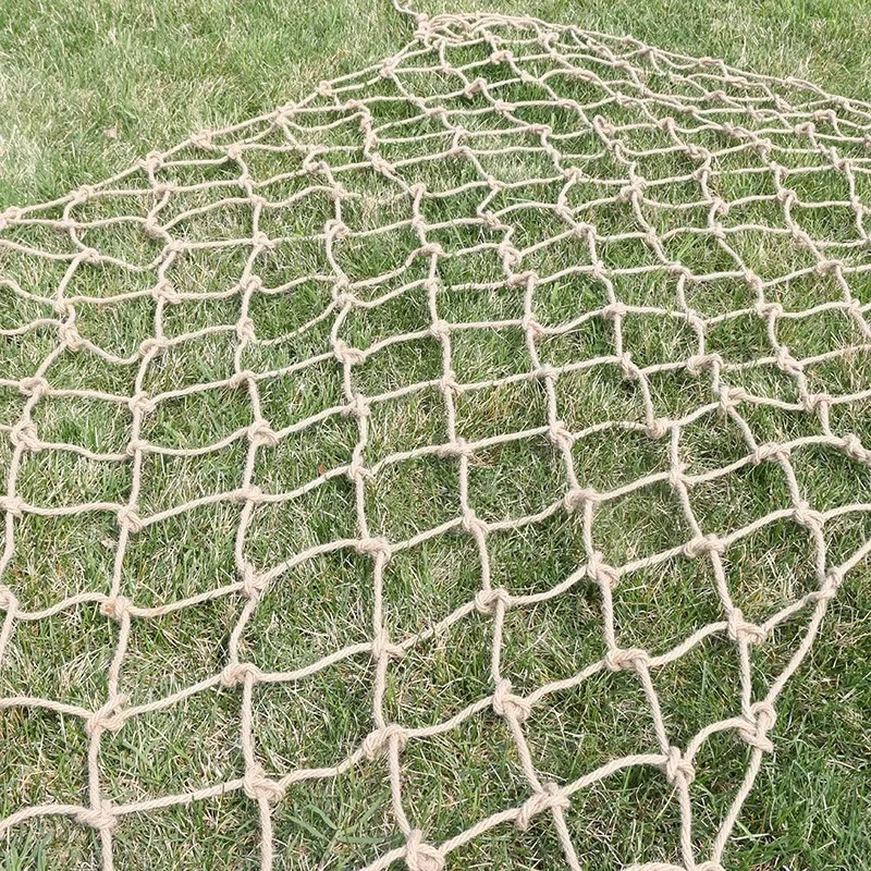 4/6mm Jute Hemp Rope Climbing Net DIY Craft Safety Barrier Decorative Protective Fence for Wall Garden Balcony Stair Railings