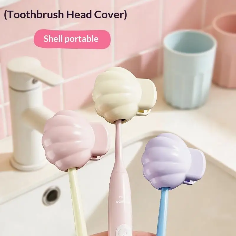 Travel Portable Toothbrush Head Cover Waterproof Dustproof Toothbrush Protective Cap Plastic Clip For Household Bathroom