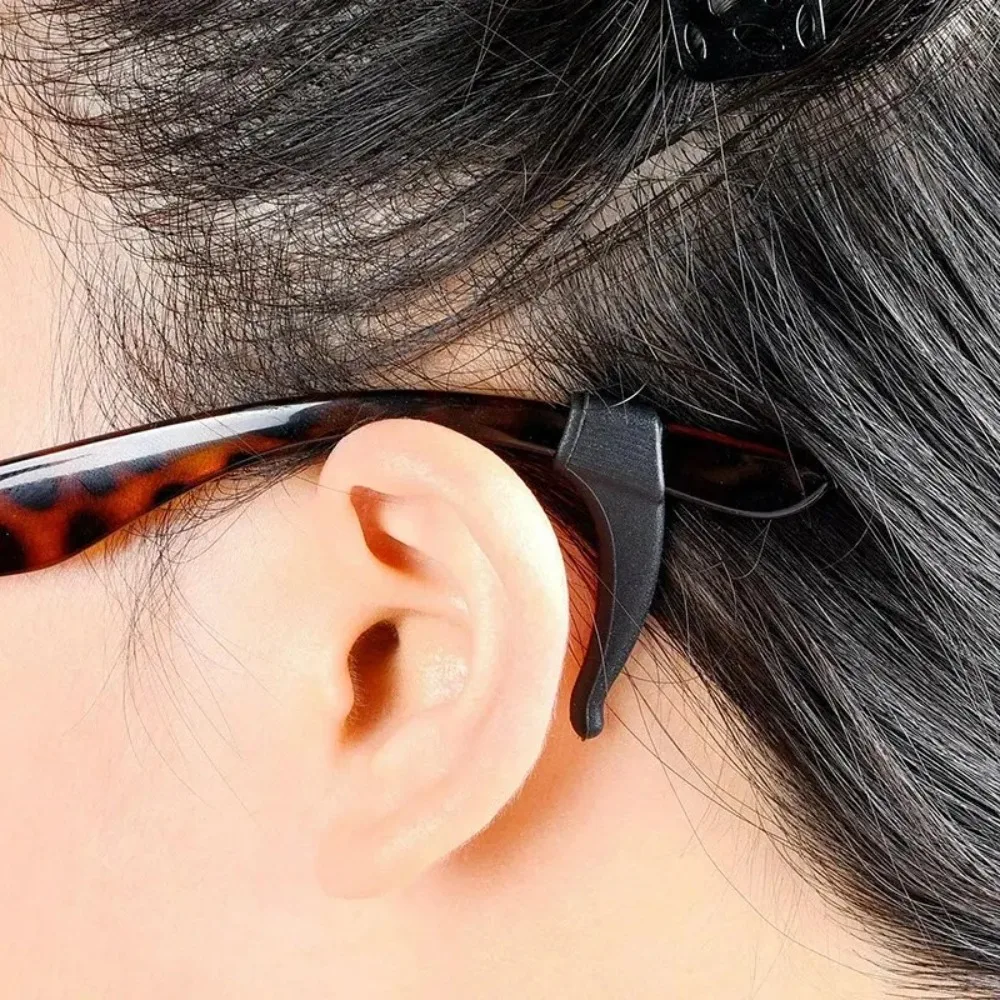 2pcs New Unisex Silicone Clear Antiskid Glasses Anti-slip Ear Hooks Earbuds Frame Sleeve Fasteners Anti-fall Eyewear Holders view 5