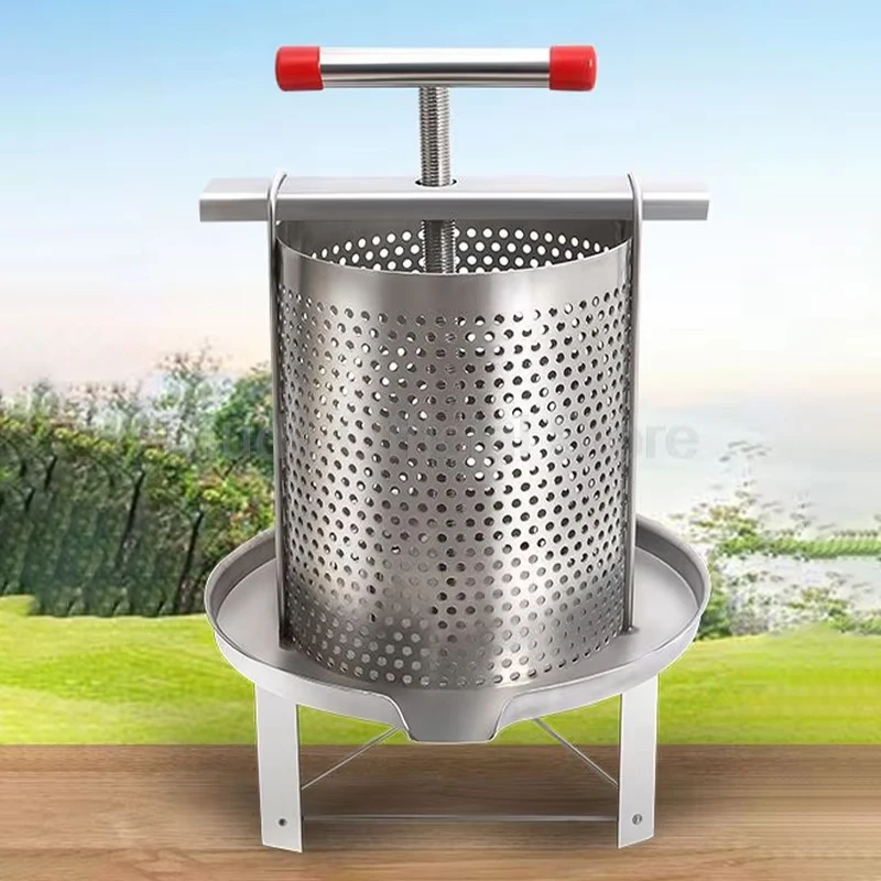 10L Stainless Steel Honey Press Machine Professional  Beekeeping Equipment Wax Extractor With Filter Net for Home Beekeepers