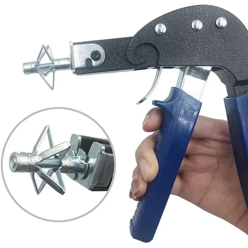 Wall Anchor Setting Tool with 72pcs Molly Bolt Hollow Drive Wall Anchor Screws Assortment Kit Heavy Duty Plasterboard Fixing