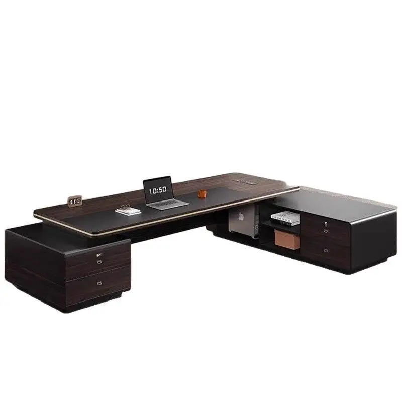 

Light luxury desk office desk and chair combination, simple and modern president desk