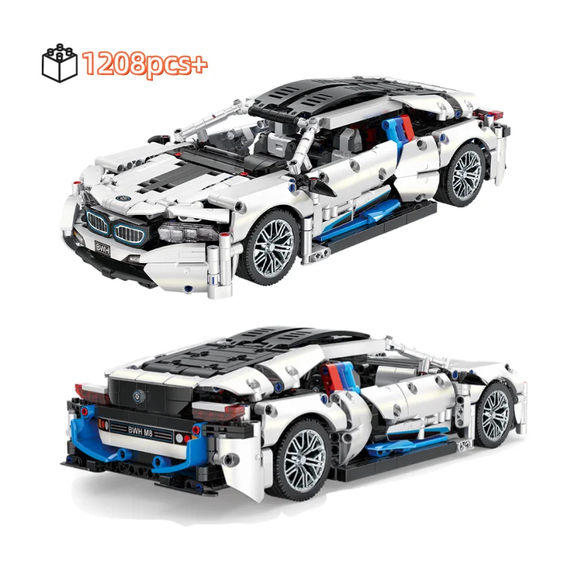 

1208PCS Technical 1:14 DIY Creative Racing Car Building Blocks Set Model Car Kit for Boys Adult Assembly Toy Birthday Gift