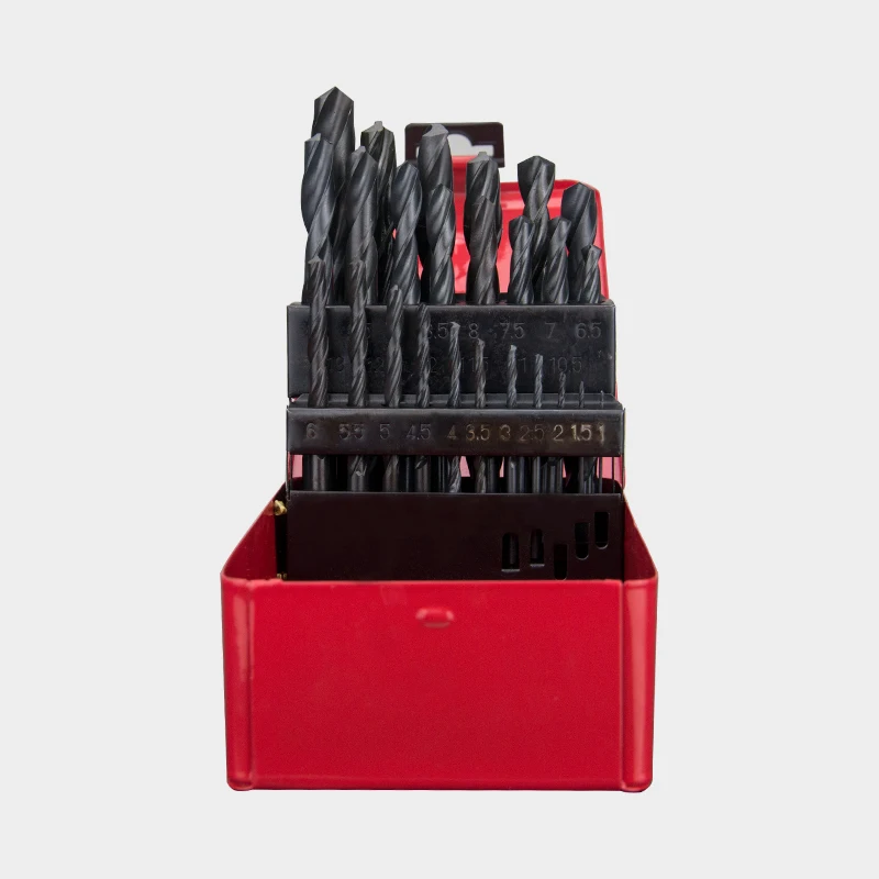 Set di punte elicoidali HSS da 19 pezzi/Set di punte elicoidali HCS da 25 pezzi per ferro, rame, alluminio, legno, plastica, foro metallico 1-10mm/1-13mm