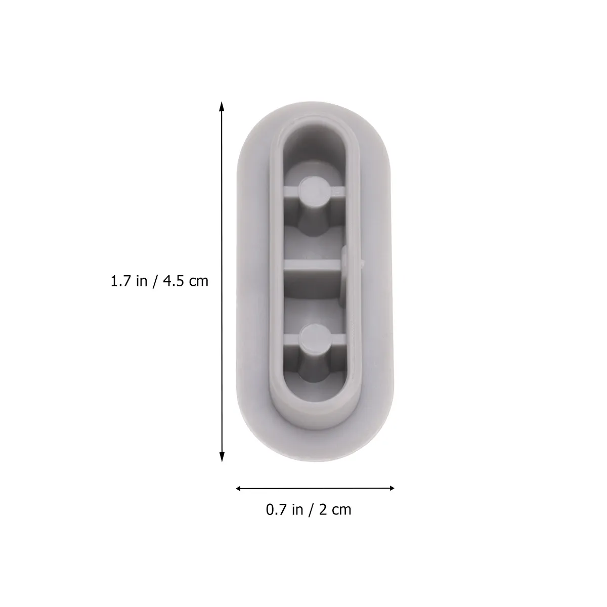 2Pcs Toilet Seat Bumper Gray Plastic Antislip Gasket Cushioning Pads Buffer Pads Sturdy Bathroom Seat Spacer Protector