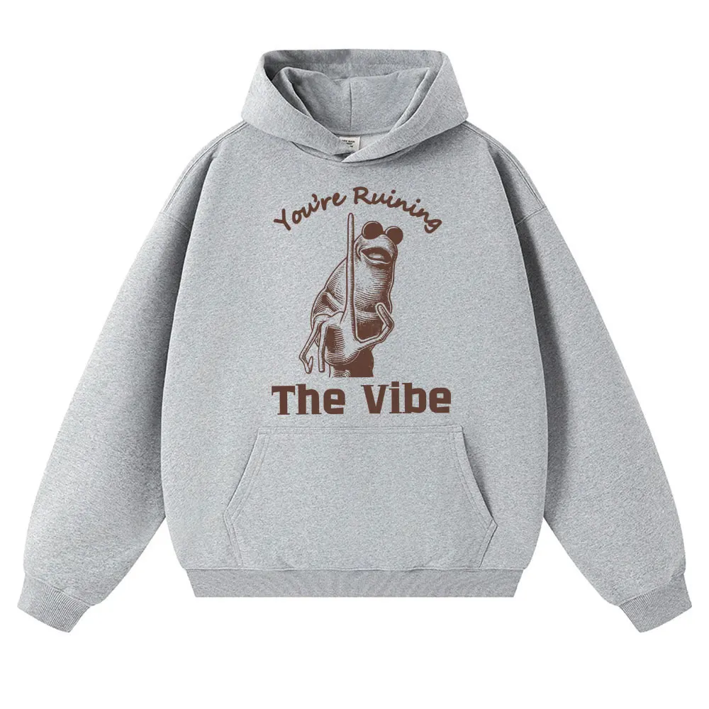 مضحك ماركوس دودة ميمي هوديس أنت تدمير فيبي الفكاهة الجرافيك البلوز الرجال النساء الصوف المتضخم عارضة البلوز